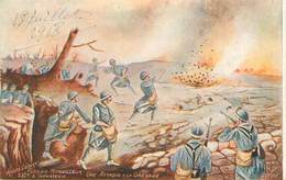 Militaria - Guerre 1914-18 - Régiments - 330ème Régiment D'Infanterie - Attaque à La Grenade - Illustrateur André Dégert - Guerre 1914-18