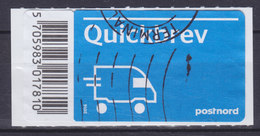 Denmark POSTNORD 2018 'Quickbrev' Frama Label (used), Domestic Use Only !! - Timbres De Distributeurs [ATM]