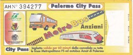 PALERMO /   Biglietto _ Metrò-Bus - Europa