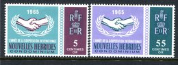 Nouvelles Hebrides 1965 International Co-operation Year Set HM (SG F128-F129) - Ongebruikt