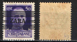 ITALIA - OCCUPAZIONE TEDESCA - ZARA - 1943 - SOVRASTAMPA - 50 CENT. - MNH - Ocu. Alemana: Zara