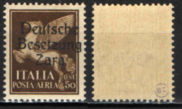 ITALIA - OCCUPAZIONE TEDESCA - ZARA - 1943 - SOVRASTAMPA - 50 CENT. - MNH - Deutsche Bes.: Zara