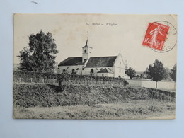 C.P.A : 95 MERIEL : L'Eglise, Timbre En 1917 - Meriel