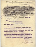 V/H Th. NIEMEIJER  "Het Wapen Van ROTTERDAM" Nv Stoom-Tabaksfabriek  GRONINGEN  8 April 1909 - Holanda