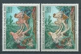 [28] Variété : N° 1652 Boucher Gris Au Lieu De Ocre (Dallay N° 1678a  Cote 250 €) Signé R. Calves + Normal ** - Unused Stamps