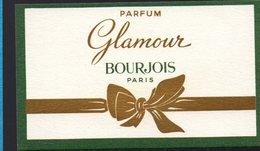 Paris :carte Parfumée  BOURJOIS / GLAMOUR  (PPP17096) - Anciennes (jusque 1960)