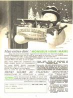 PUB  VIN " HENRI MAIRE  "  1956 ( 2 ) - Autres & Non Classés