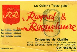 12- CAPDENAC - BUVARD CUISINE CONSERVES RAYNAL & ROQUELAURE-FOIES GRAS TRUFFES-CEPES- - Lebensmittel