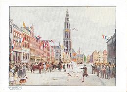 Viering Van 28 Augustus Te Groningen, Reproductie Van De Schilderij Van Otto Eerelman - Philatelistendag 1935 - Groningen