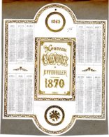 ALMANACH -CALENDRIER  Chromo Nouveau à Effeuiller   1970  Second Emprire Napoléon III   Fév 2019  FEVR 2019 ABL 4 - Groot Formaat: ...-1900