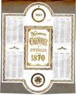 ALMANACH -CALENDRIER  Chromo Nouveau à Effeuiller   1970  Second Emprire Napoléon III   Fév 2019  FEVR 2019 ABL 4 - Tamaño Grande : ...-1900