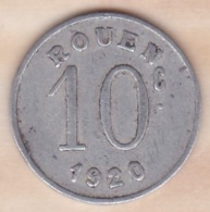 76 . Seine-Maritime. Rouen. Ligue Des Commerçants . 10 Centimes 1920 - Monetary / Of Necessity