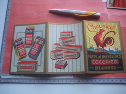 Dépliant Litho 4 Pages, Brochure Publicitaire, COCORICO, PATES Alimentaires, PASTA, Pacquets, MACARONI Impr. MOULLOT - Pubblicitari