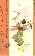 ILLUSTRATEUR Raphaël KIRCHNER  Série  GEISHA   Art Nouveau Japon  Circulée Décembre 1900 TRES BON ETAT - Kirchner, Raphael