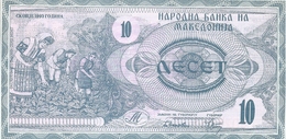 Lotto Di N. 2  Banconote Della MACEDONIA  / 10 Dinaro E 25 Dinaro Macedone. - Noord-Macedonië