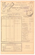 NABEUL Tunisie 1930 Bordereau Valeur Recouvrée 1485 ENTIEREMENT Recouvré Donc Sans Timbre Taxe - Altri & Non Classificati