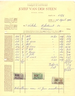 Factuur Facture - Schoenfabriek Jozef Van Der Steen - Lede 1960 - Straßenhandel Und Kleingewerbe