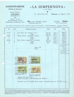 Factuur Facture - Schoenen - Schoenfabriek La Sempernova - Wetteren 1960 - Kleidung & Textil