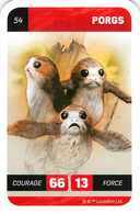 N° 54 PORGS < CARTE STAR WARS LECLERC 2018 - Star Wars