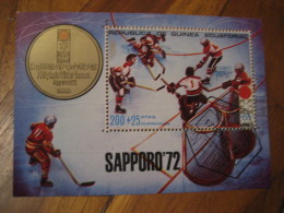 SANTA ISABEL Guinea Ecuatorial Cancel Air Mail Bloc SAPPORO 1972 Winter Olympic Games Olympics Japan Ice Hockey - Winter 1972: Sapporo