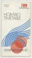 TAP, Transportes Aéreos Portugueses, Timetable Winter 1977  (4 Scans ) - Horarios