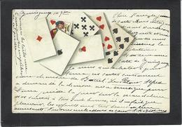 CPA Jeu De Cartes Carte à Jouer Playing Cards Circulé En 1902 - Cartes à Jouer