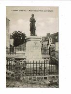 Cpa OUDON Le Monument Aux Morts Pour La Patrie 5 Chapeau - Oudon