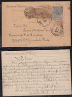 Brazil Brasil 1899 BP 53 50R Stationery Card RIO To S. LEOPOLDO - Postal Stationery