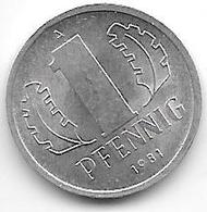 *DDR1 Pfennig 1981    Km  8.2  Xf+ - 1 Pfennig