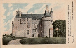 ST-POL-DE-LEON. - Le Château De Kerouzere. Carte Didactique - Saint-Pol-de-Léon