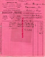 16- ANGOULEME- RARE FACTURE ROBICHON & NAUGE- CHARLES GAUTRON- MANUFACTURE LAINES COTONS A TRICOTER-MERCERIE-1905 - Textile & Vestimentaire