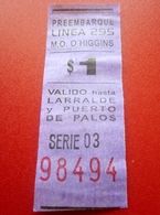 ESPAGNE ESPANA -Boleto De Tren -Titre De Transport Billet Ticket-Tramway,Bus,Autobus,Railway,Métro - Monde