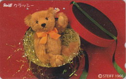 RARE Télécarte Japon / 110-011 - Jouet - OURS NOUNOURS - STEIFF TEDDY BEAR * GERMANY Rel. ** Japan Phonecard - 699 - Jeux