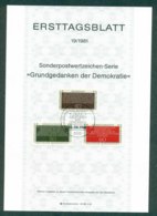 Germany 1981 Statement Of Freedom & Democracy Ersttagsblatt FDI Lot32217 - Andere & Zonder Classificatie