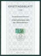 Germany 1981 International Year Of The Disabled Ersttagsblatt FDI Lot32225 - Sonstige & Ohne Zuordnung