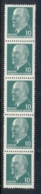 Germany DDR 1961-67 Chairman Walter Ulbricht 10pf Coil Str5 Numbered MUH - Autres & Non Classés