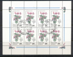 Russia 1993 Flowers 25k Sheetlet CTO - Andere & Zonder Classificatie