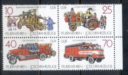 Germany DDR 1987 Fire Engines MUH - Autres & Non Classés