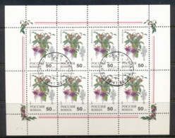 Russia 1993 Flowers 50k Sheetlet CTO - Andere & Zonder Classificatie