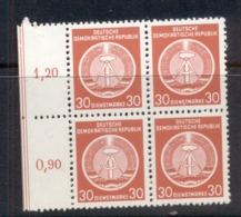 Germany DDR 1954 Official 30pf Blk4 MUH - Other & Unclassified