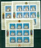 Russia 1992 Cathederals Of The Kremlin 3x Sheetlets 9 MLH Lot42445 - Autres & Non Classés