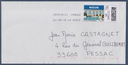 Vignette MonTimbraMoi Le Pont Du Gard Sur Enveloppe LV Le 24.09.18 - Printable Stamps (Montimbrenligne)