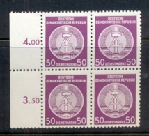 Germany DDR 1954-56 Official 50pf Blk4 MUH - Sonstige & Ohne Zuordnung