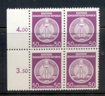 Germany DDR 1954-56 Official 50pf Blk4 MUH - Other & Unclassified