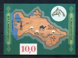 Turkmenistan 1992 Map MS MUH - Altri & Non Classificati