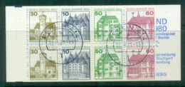 Germany Berlin 1977-82 Castles Booklet, 2x30,2x10,2x50,2x60 CTO - Autres & Non Classés