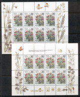Russia 1995 Flowers + Inscribed MS MUH - Sonstige & Ohne Zuordnung