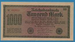 DEUTSCHES REICH 	1000 Mark Code BB 15.09.1922	# W 863381 KM# 76b - 1000 Mark