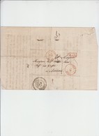 LAC DE NAMUR VERS AMIENS - CACHET DE PASSAGE BELGIQUE LILLE - R.4.R - 1847 - Transit Offices