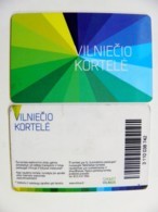 Plastic Card Transport Ticket From Lithuania Vilnius City Vilniecio Kortele - Europa